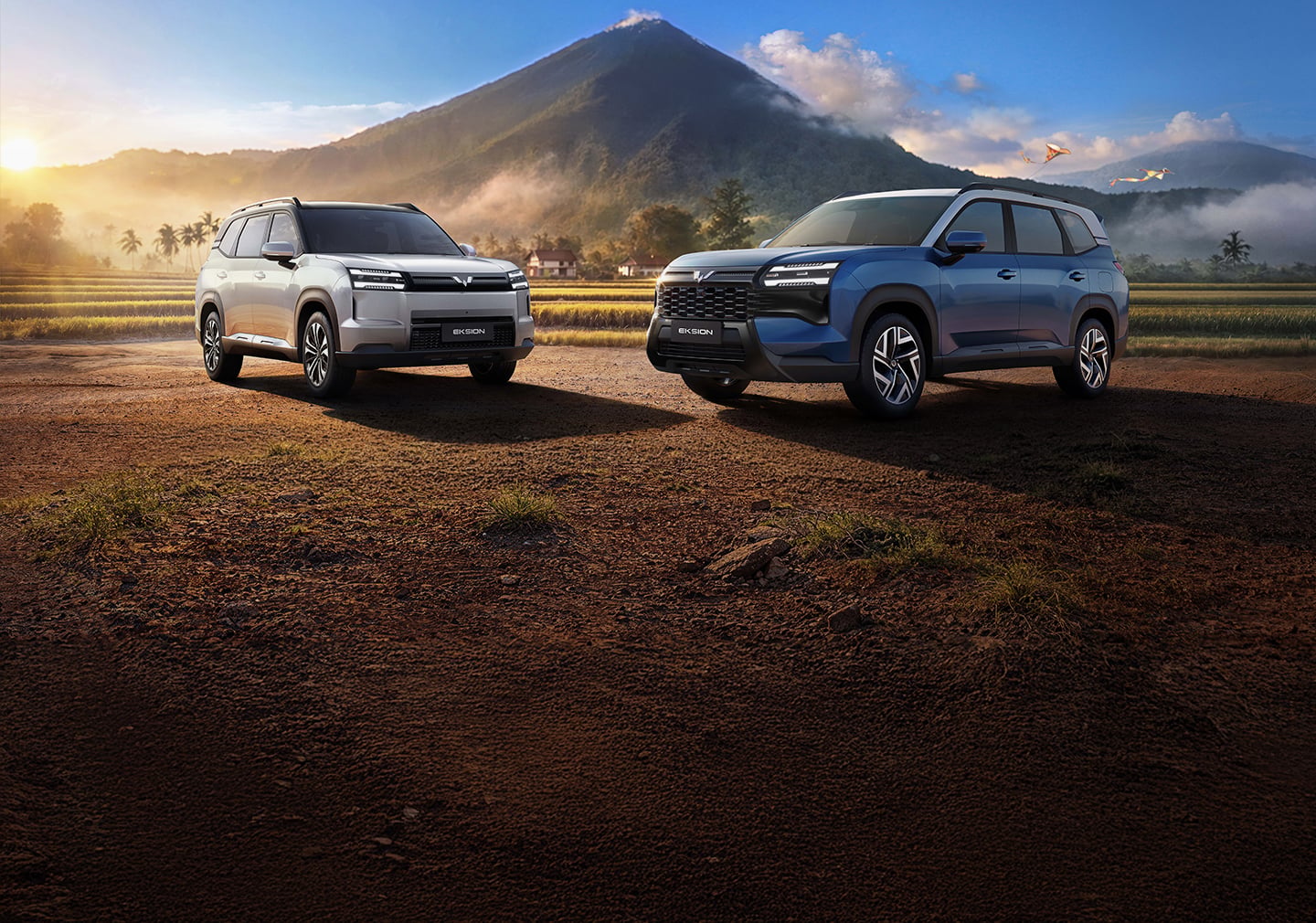 Wuling Eksion di jalan pegunungan